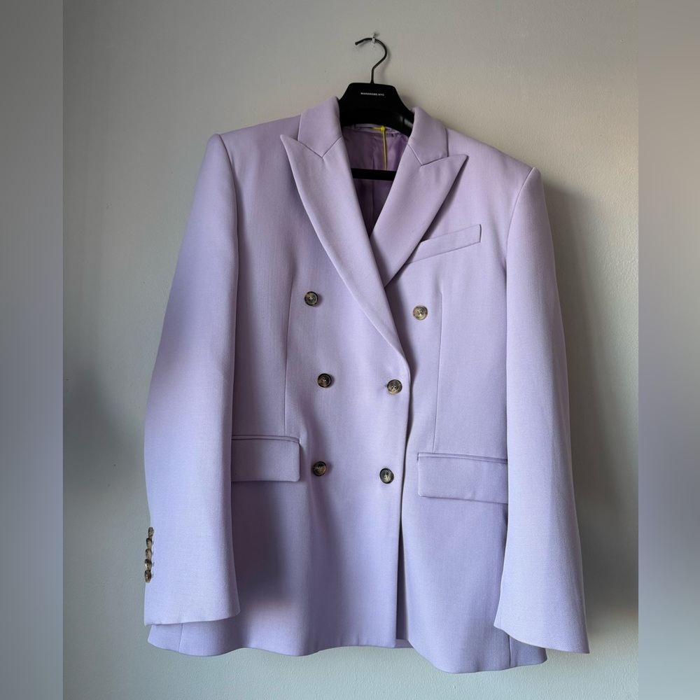 WARDROBE.NYC Lilac Double-Breasted Blazer SZ S - Picture 6 of 6